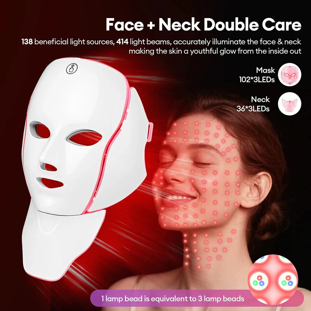 7- Color LED Face & Neck Therapy Mask